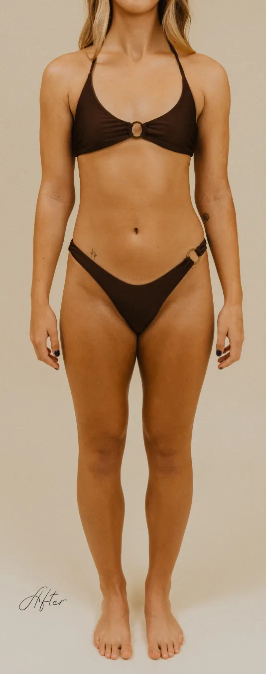 A client after a medium spray tan