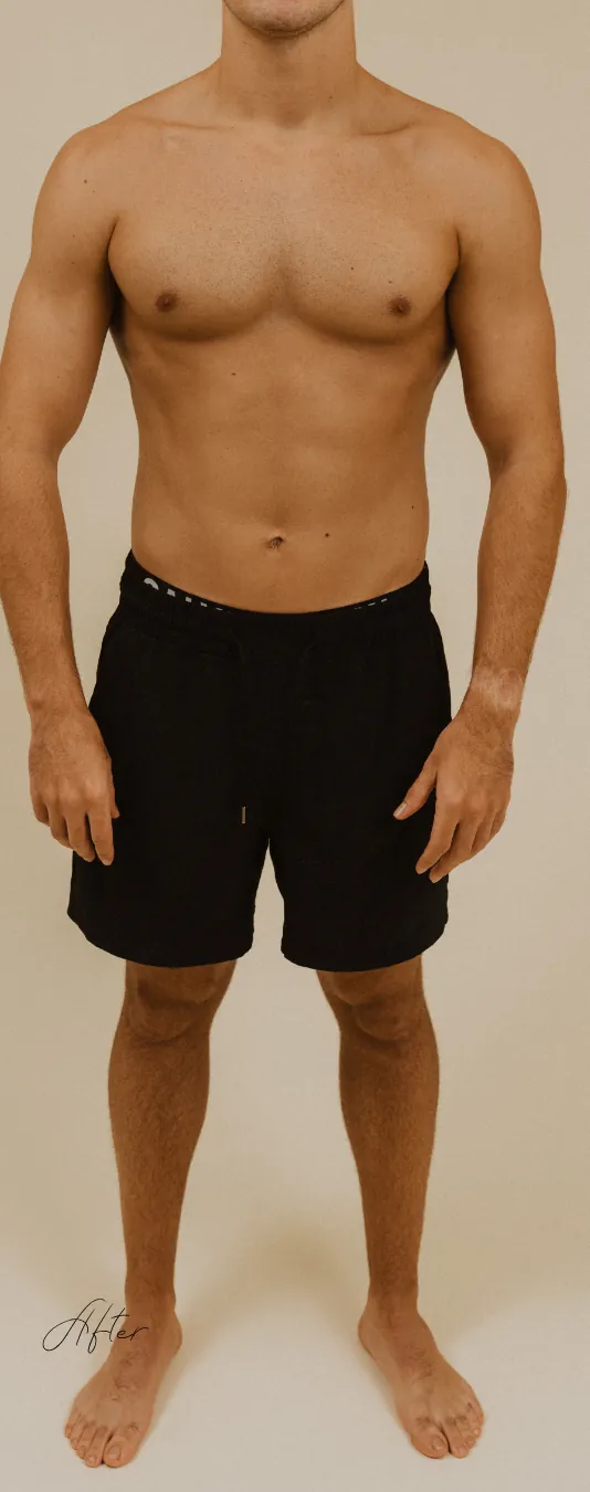 A client after a rapid spray tan