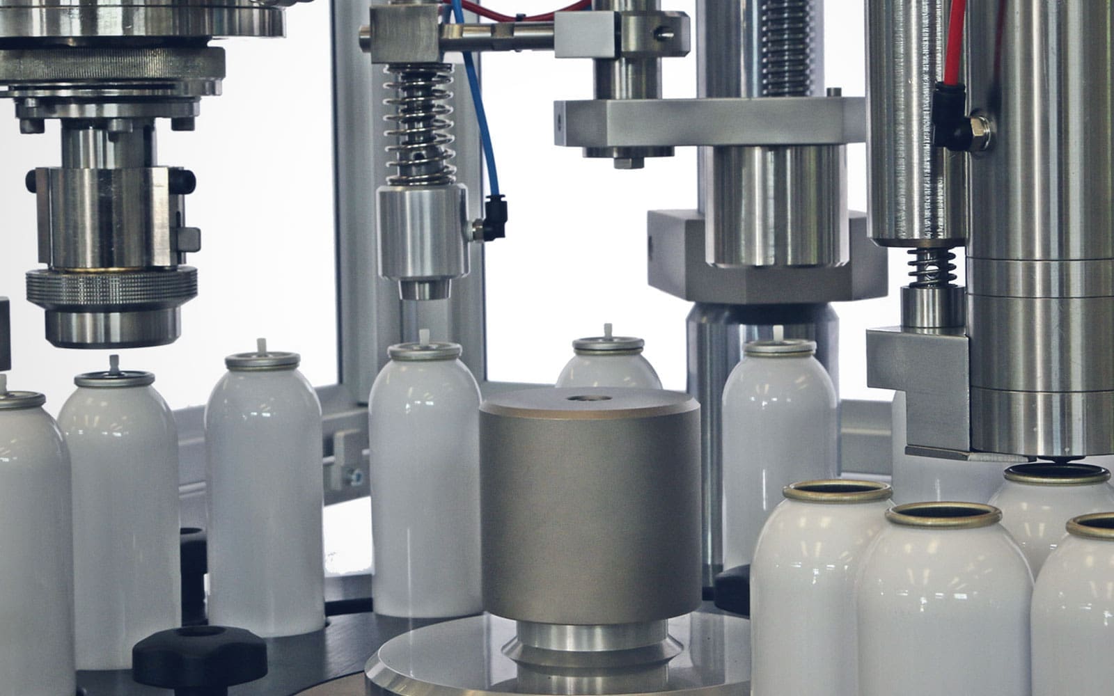 Bottles on the filling line